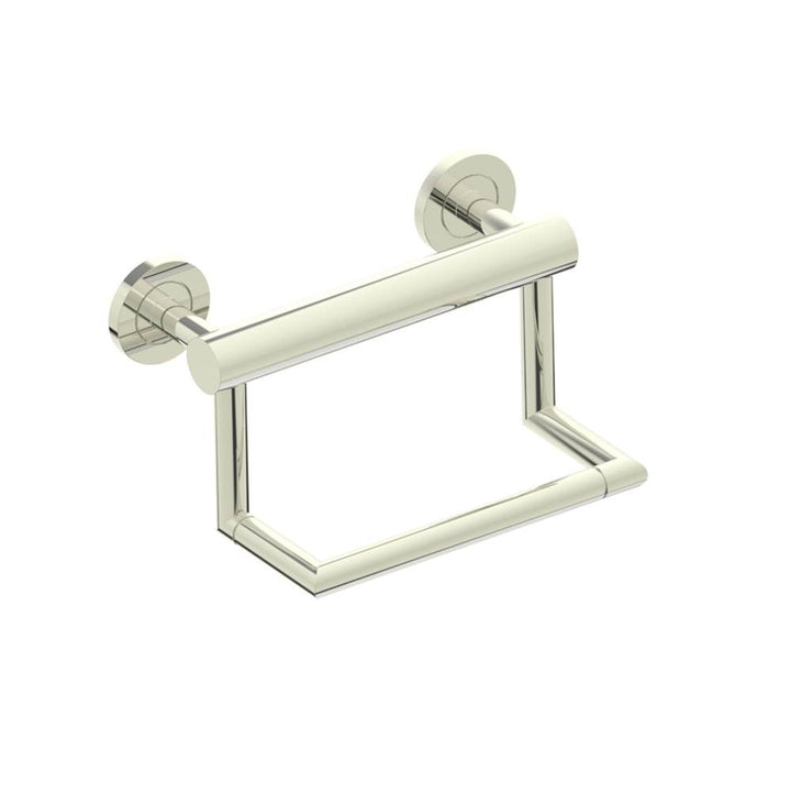 Kartners 9" Pivot Grab Bar with Paper Holder