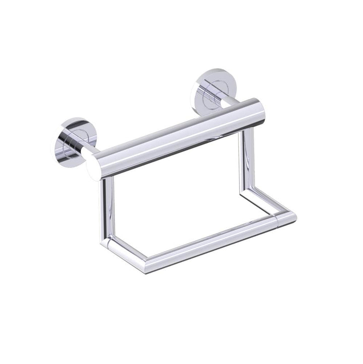 Kartners 9" Pivot Grab Bar with Paper Holder
