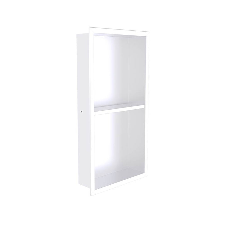 Kartners Shower Niches 12" x 24" Surface Mount Shower Niches with Double Shelf