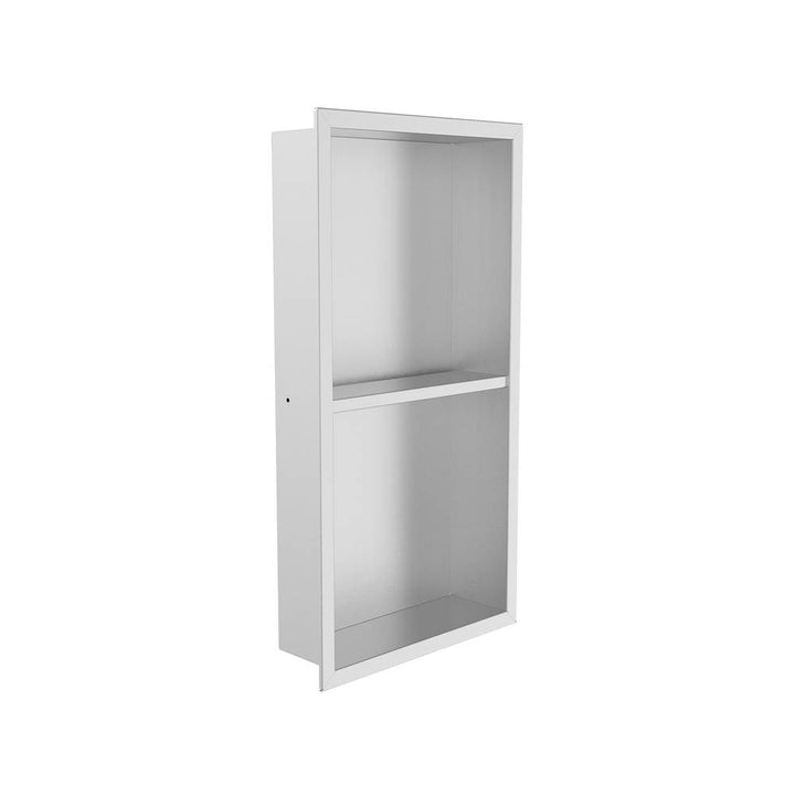 Kartners Shower Niches 12" x 24" Surface Mount Shower Niches with Double Shelf