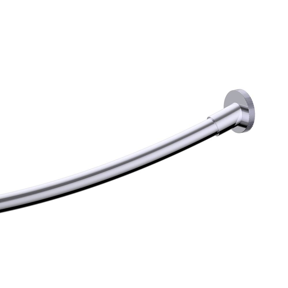 Kartners Circo Knurled Round & Curved Shower Rod