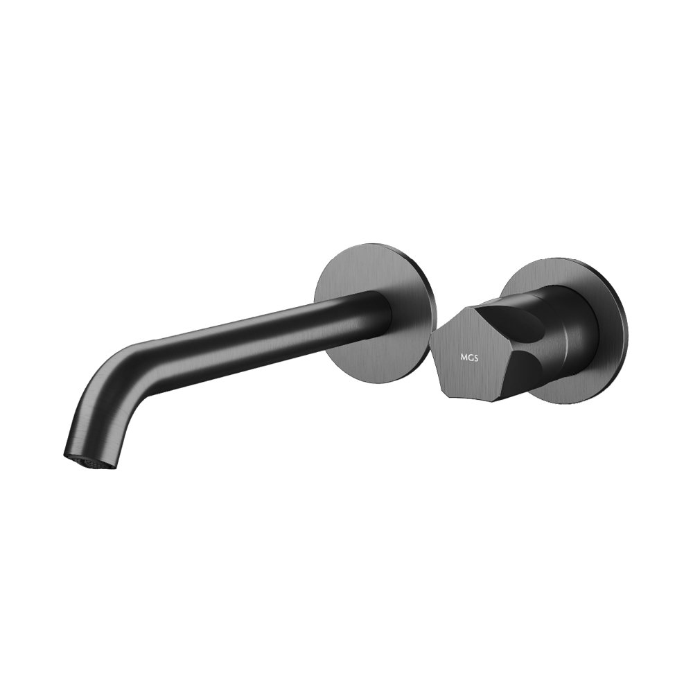 MGS Bagno Penta Two hole Stainless Steel Wall mount Basin Faucet