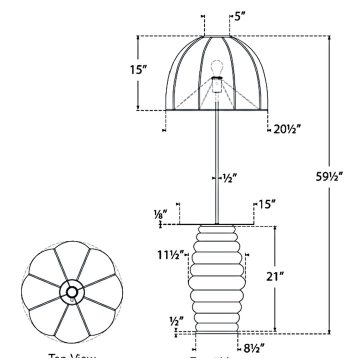 Visual Comfort Signature Phoebe Domed Floor Lamp