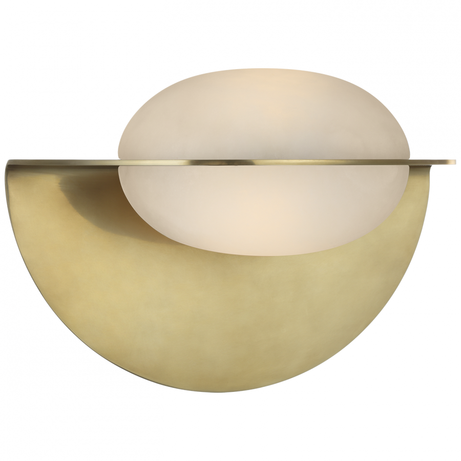 Visual Comfort Signature Fosse Oval Wall Sconce in Antique-Burnished Brass