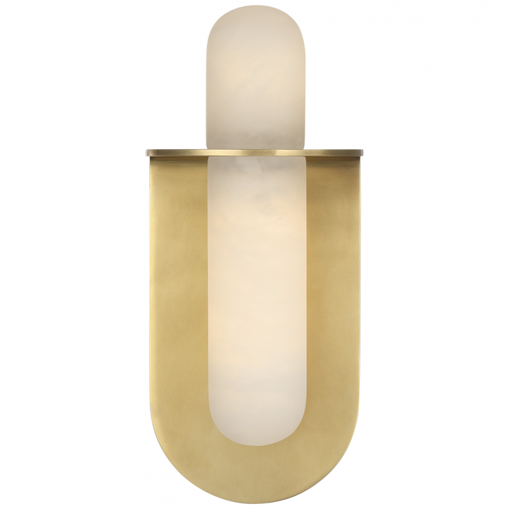 Visual Comfort Signature Fosse Oval Wall Light in Antique-Burnished Brass