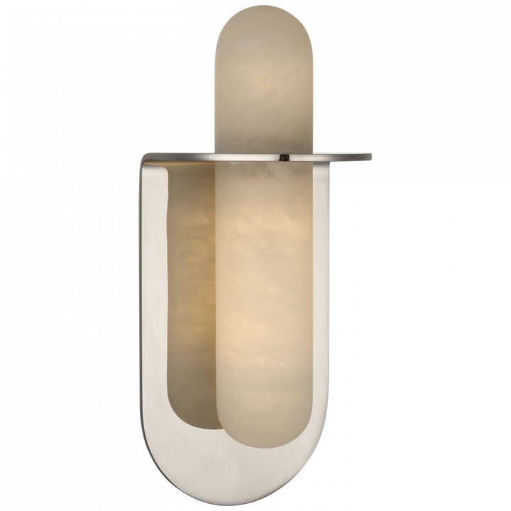 Visual Comfort Signature Fosse Oval Wall Light in Polished Nickel