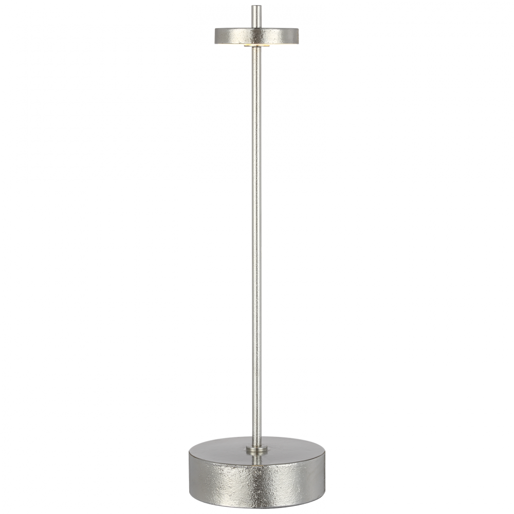 Visual Comfort Signature Sene Rechargeable Table Lamp in Museum Nickel