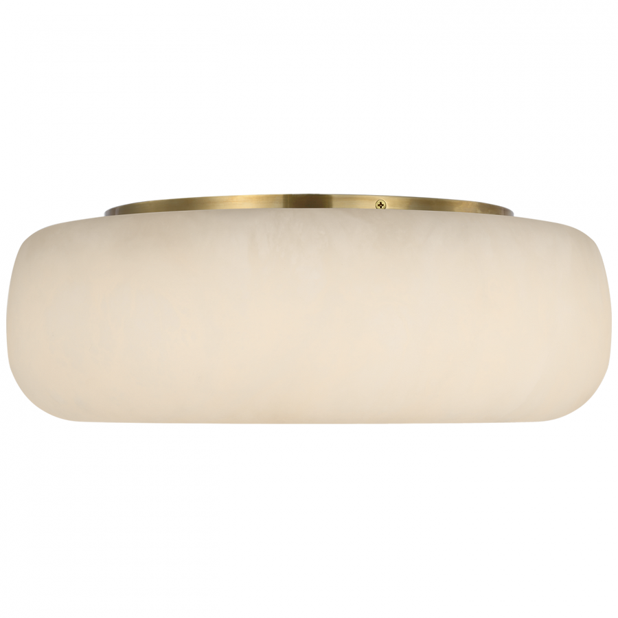 Visual Comfort Signature Formosa Ceiling Light in Alabaster and Antique-Burnished Brass