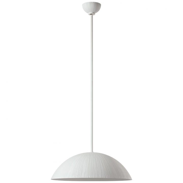 Visual Comfort Signature Utopia Sculpted Pendant in Plaster White