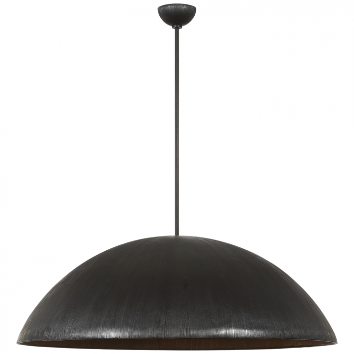 Visual Comfort Signature Utopia Sculpted Pendant in Aged Iron (view 3)