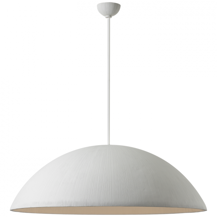 Visual Comfort Signature Utopia Sculpted Pendant in Plaster White (view 3)