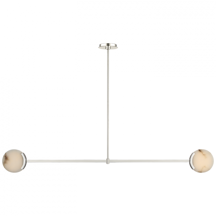 Visual Comfort Signature Melange Linear Pendant in Polished Nickel