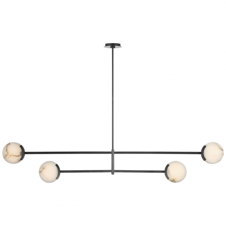 Visual Comfort Signature Melange Multi-Positional Linear Chandelier in Bronze