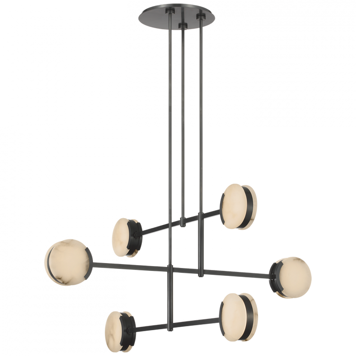 Visual Comfort Signature Melange Multi-Positional Chandelier in Bronze