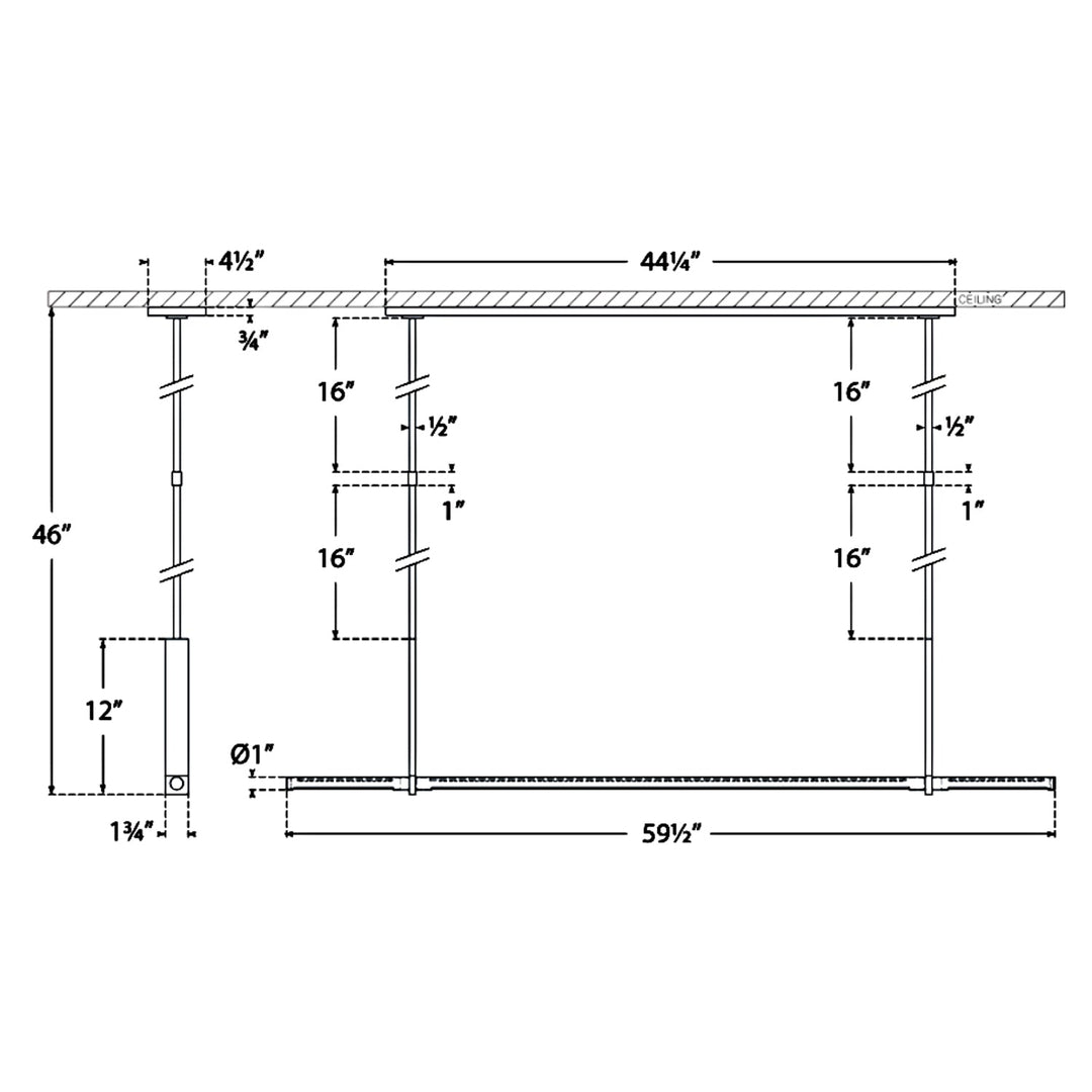 Visual Comfort Signature Axis Linear Pendant