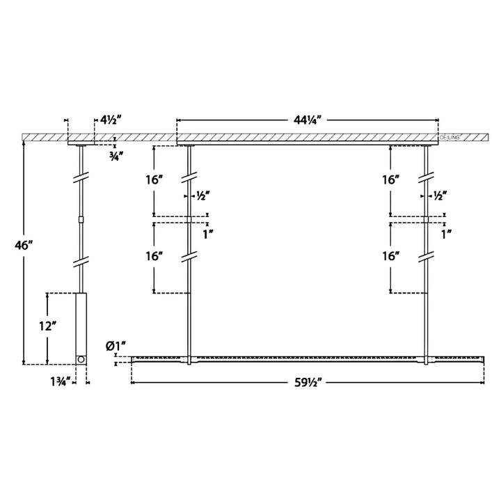 Visual Comfort Signature Axis Linear Pendant
