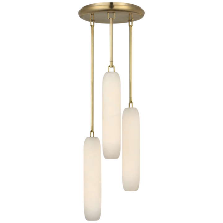 Visual Comfort Signature Formosa Multi Light Pendant in Antique-Burnished Brass