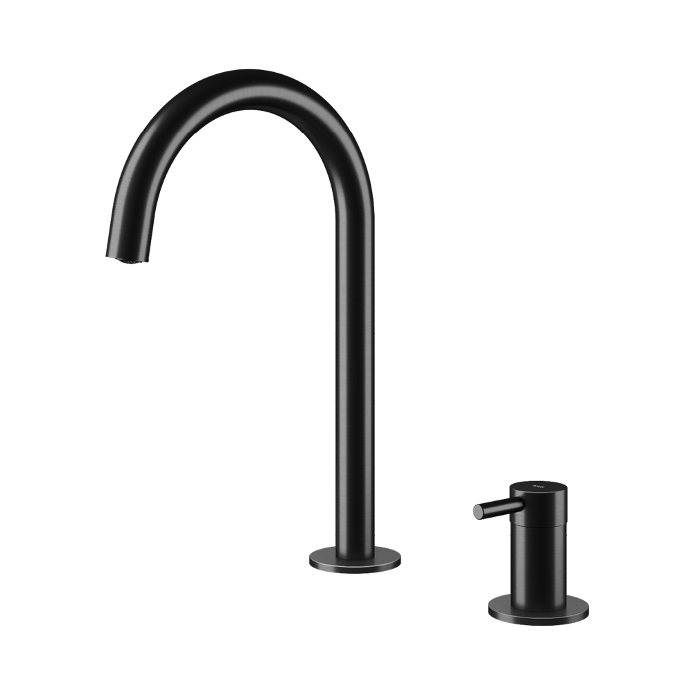 MGS Bagno Minimal Two hole Stainless Steel Basin Faucet