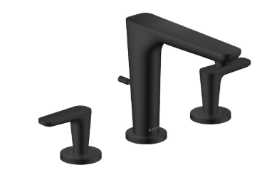 AXOR Citterio C Widespread Faucet 125 with Pop-Up Drain Cubic Cut