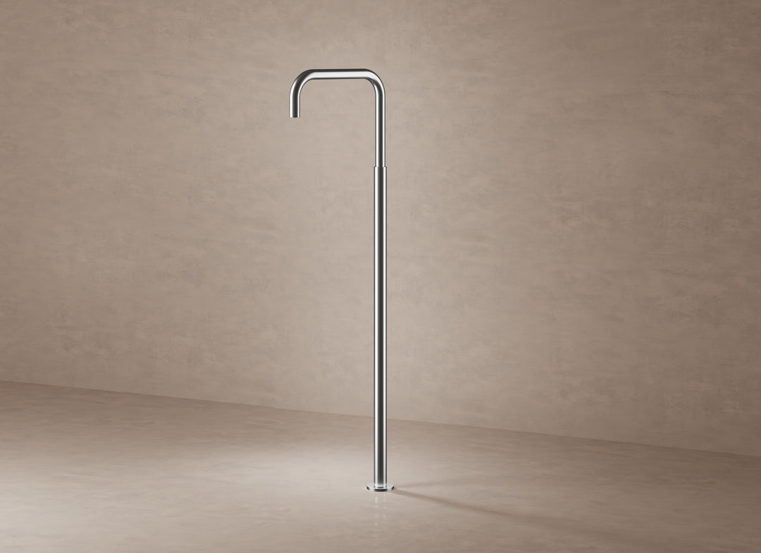 MGS Bagno Stainless Steel Floor mount Tub Spout