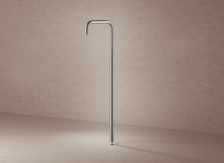 MGS Bagno Stainless Steel Floor mount Tub Spout