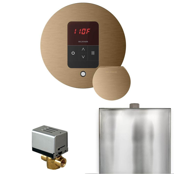 Mr. Steam Basic Butler Steam Shower Control Package with Round iTempo Control and Steamhead