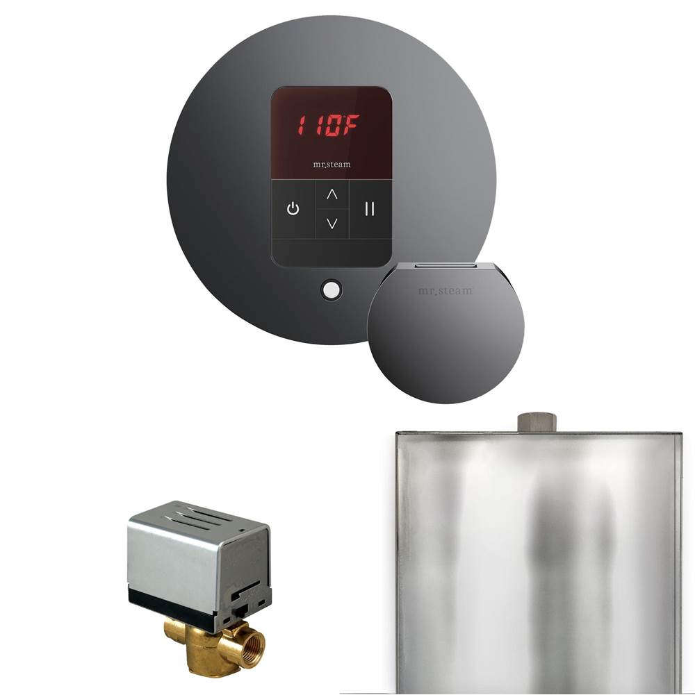 Mr. Steam Basic Butler Steam Shower Control Package with Round iTempo Control and Steamhead