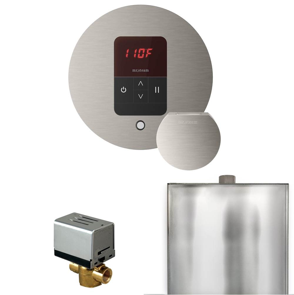 Mr. Steam Basic Butler Steam Shower Control Package with Round iTempo Control and Steamhead