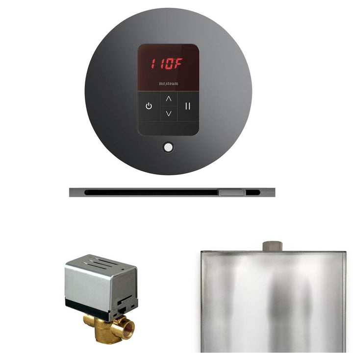 Mr. Steam Basic Butler Steam Shower Control Package with Round iTempo Control and Linear Steamhead