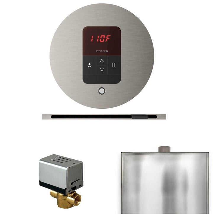 Mr. Steam Basic Butler Steam Shower Control Package with Round iTempo Control and Linear Steamhead