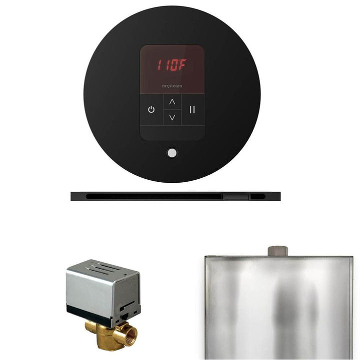 Mr. Steam Basic Butler Steam Shower Control Package with Round iTempo Control and Linear Steamhead