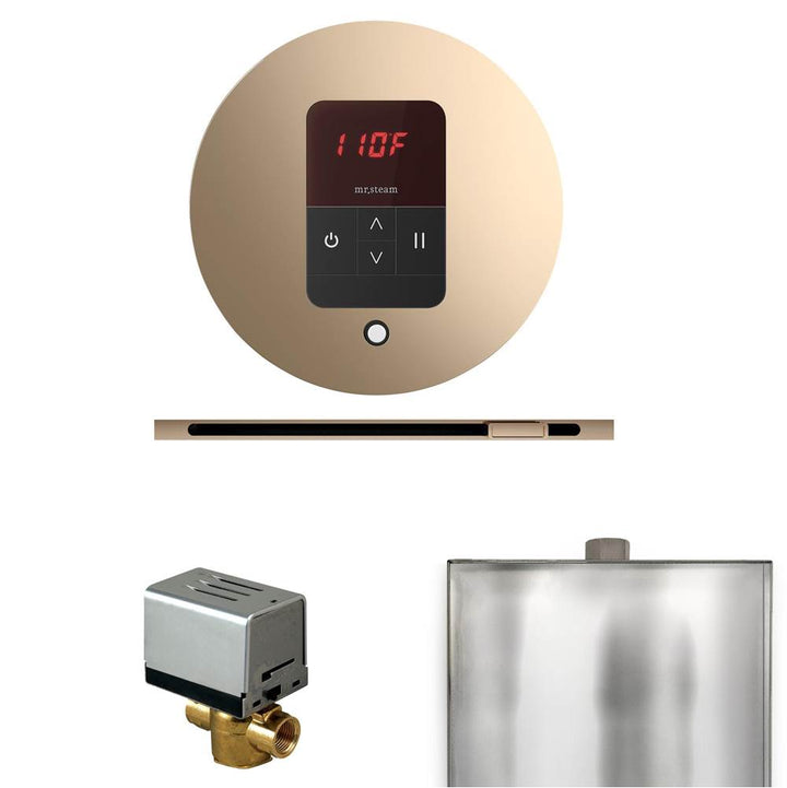 Mr. Steam Basic Butler Steam Shower Control Package with Round iTempo Control and Linear Steamhead