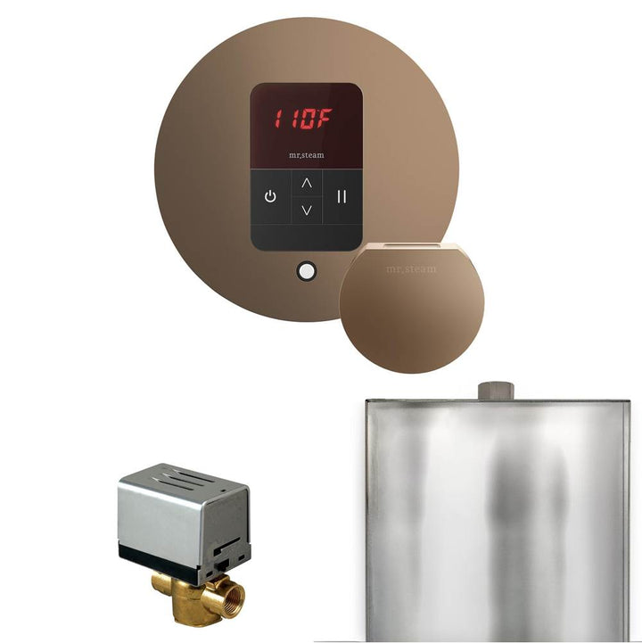 Mr. Steam Basic Butler Steam Shower Control Package with Round iTempo Control and Steamhead