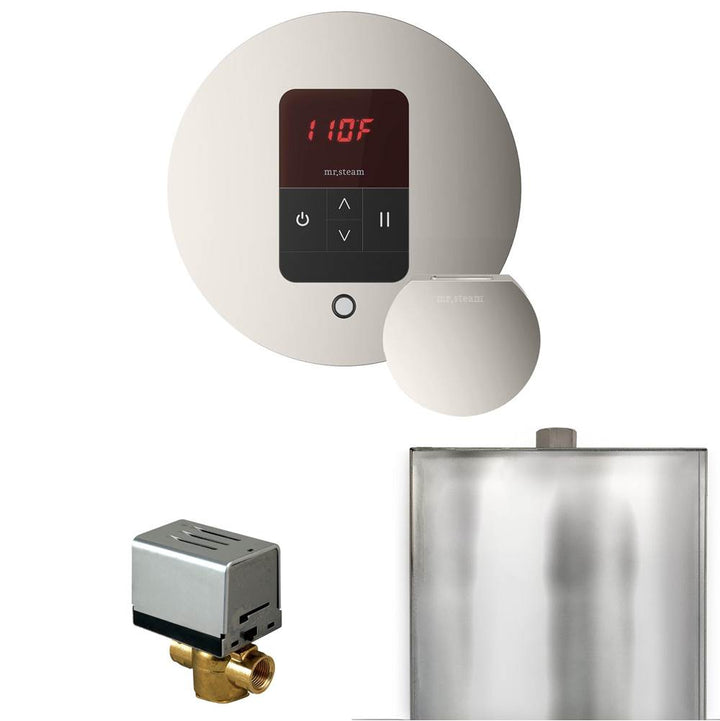 Mr. Steam Basic Butler Steam Shower Control Package with Round iTempo Control and Steamhead