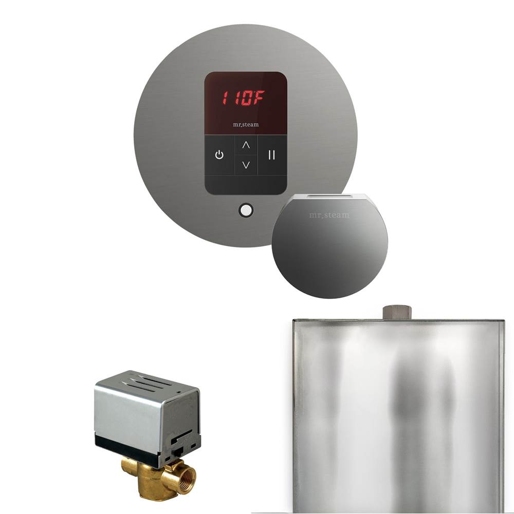 Mr. Steam Basic Butler Steam Shower Control Package with Round iTempo Control and Steamhead