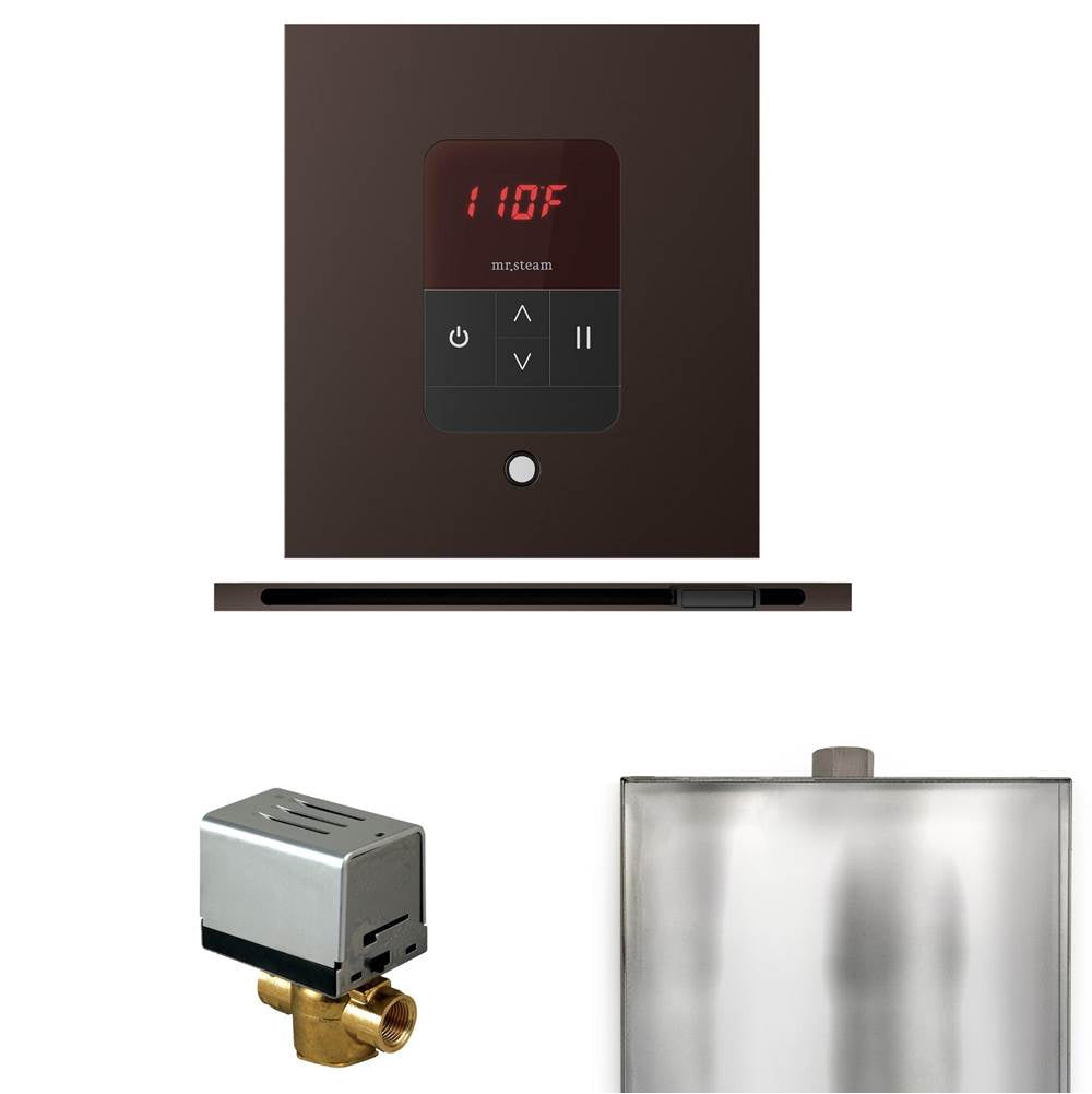 Mr. Steam Basic Butler Steam Shower Control Package with Square iTempo Control and Linear Steamhead