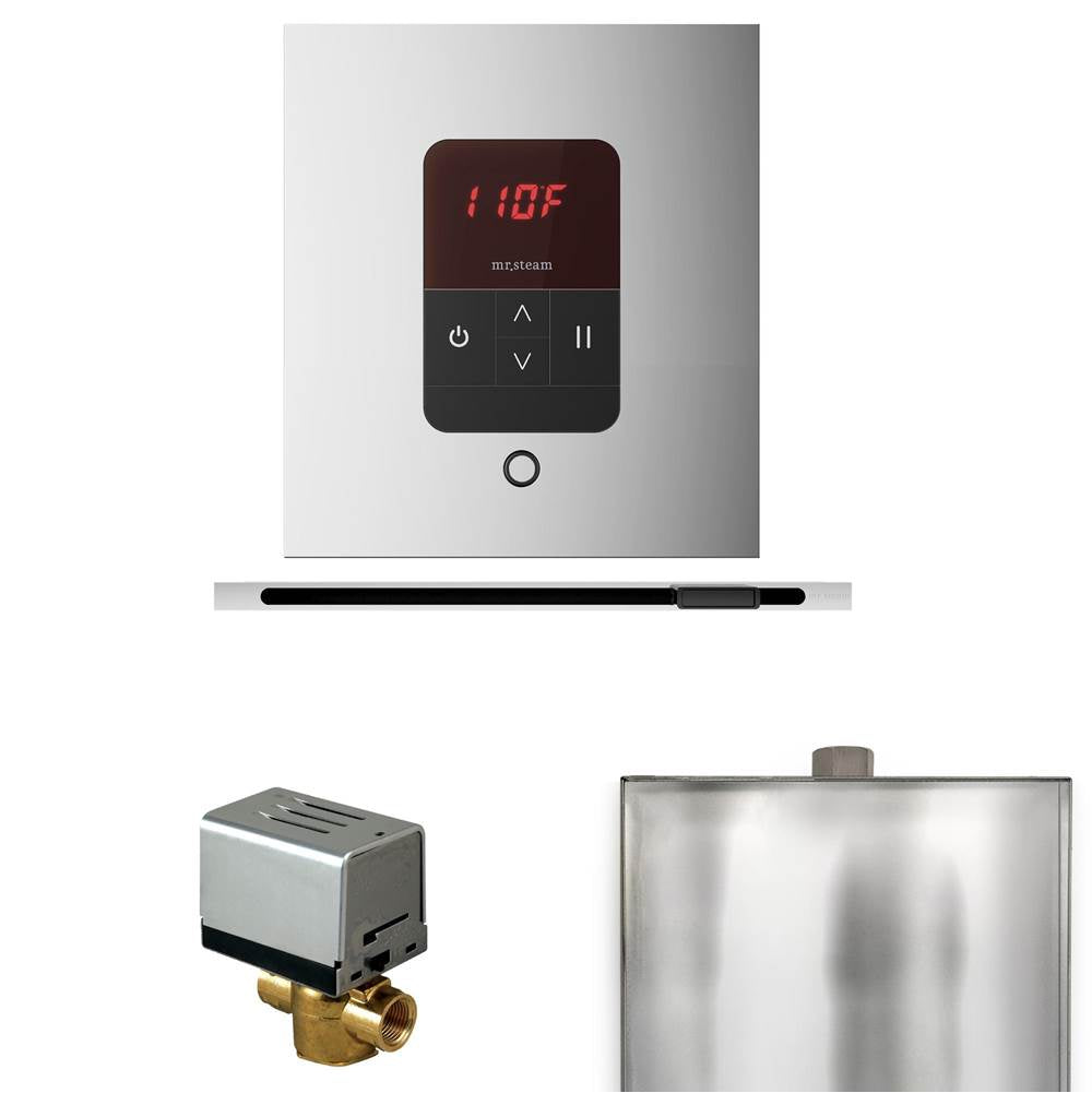 Mr. Steam Basic Butler Steam Shower Control Package with Square iTempo Control and Linear Steamhead