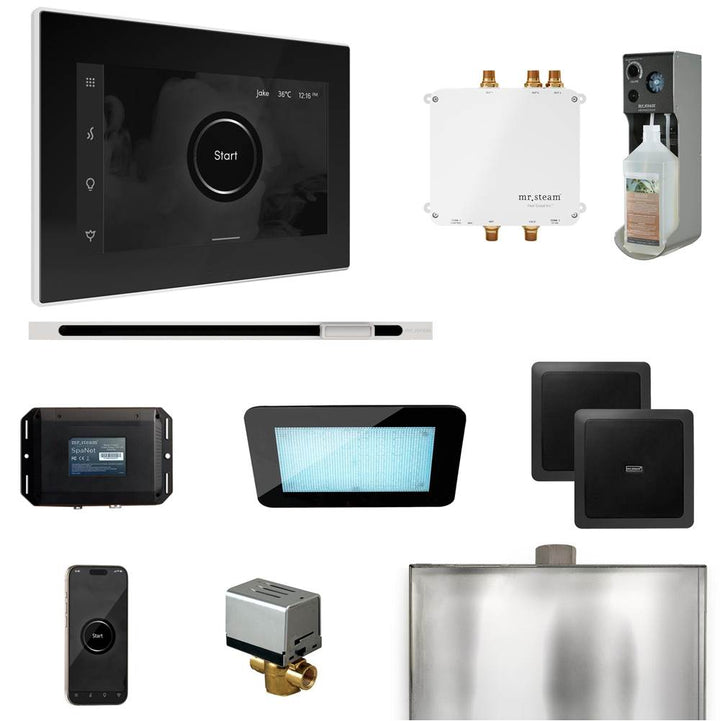 Mr. Steam Bliss Steam Shower Control Package with iSteamX Control and Linear Steamhead