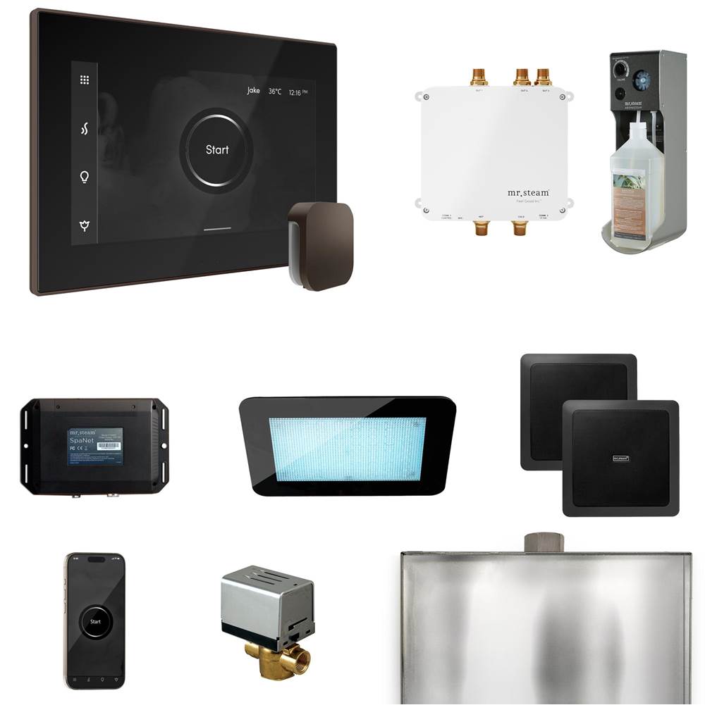 Mr. Steam Bliss Steam Shower Control Package with iSteamX Control and Steamhead