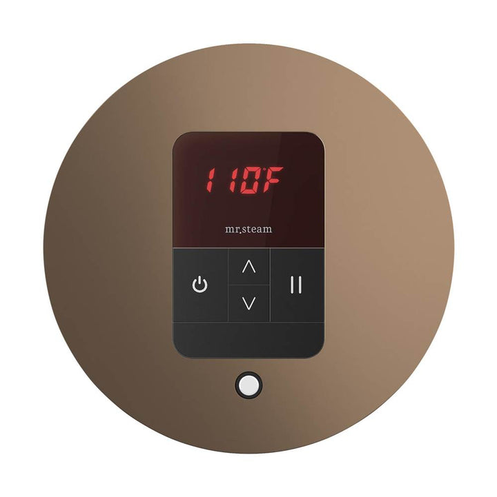 Mr. Steam iTempo Round Steam Shower Control and Steamhead
