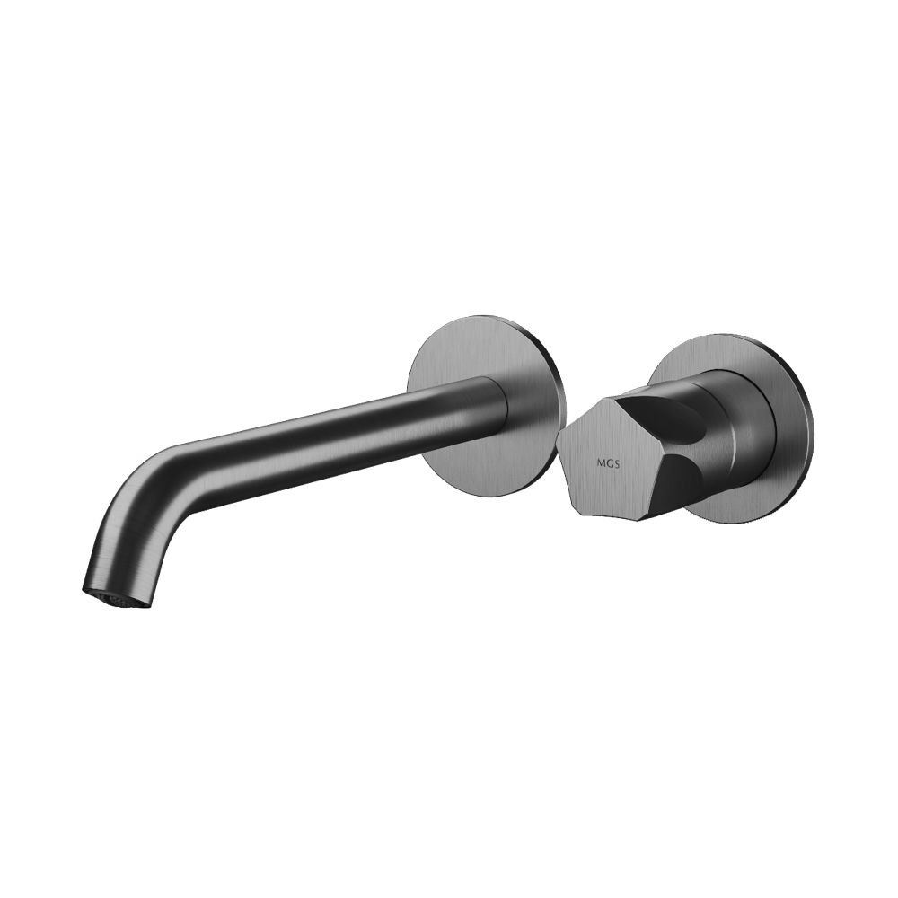 MGS Bagno Penta Two hole Stainless Steel Wall mount Basin Faucet
