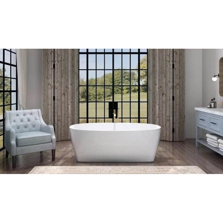Oceania Baths Chilko 57" x 34" Freestanding Bathtub
