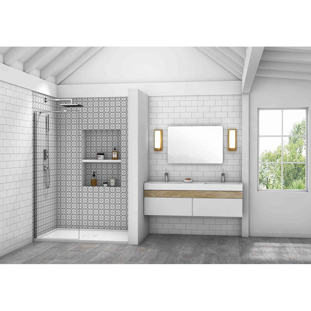 Oceania Baths Fixed Screen Shower Doors