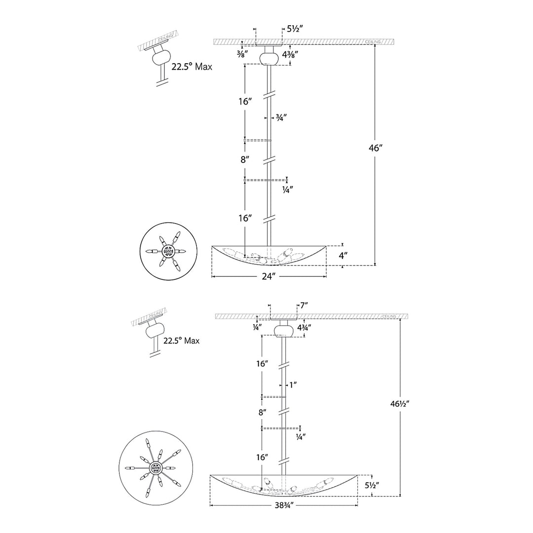 Visual Comfort Signature Comtesse Uplight Chandelier
