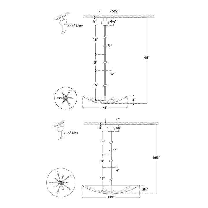 Visual Comfort Signature Comtesse Uplight Chandelier