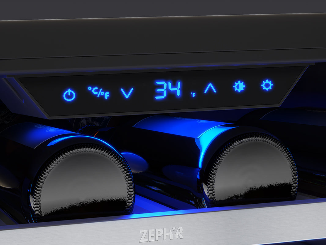 Zephyr Presrv Bev Cooler 24" Reversible Door Single Zone