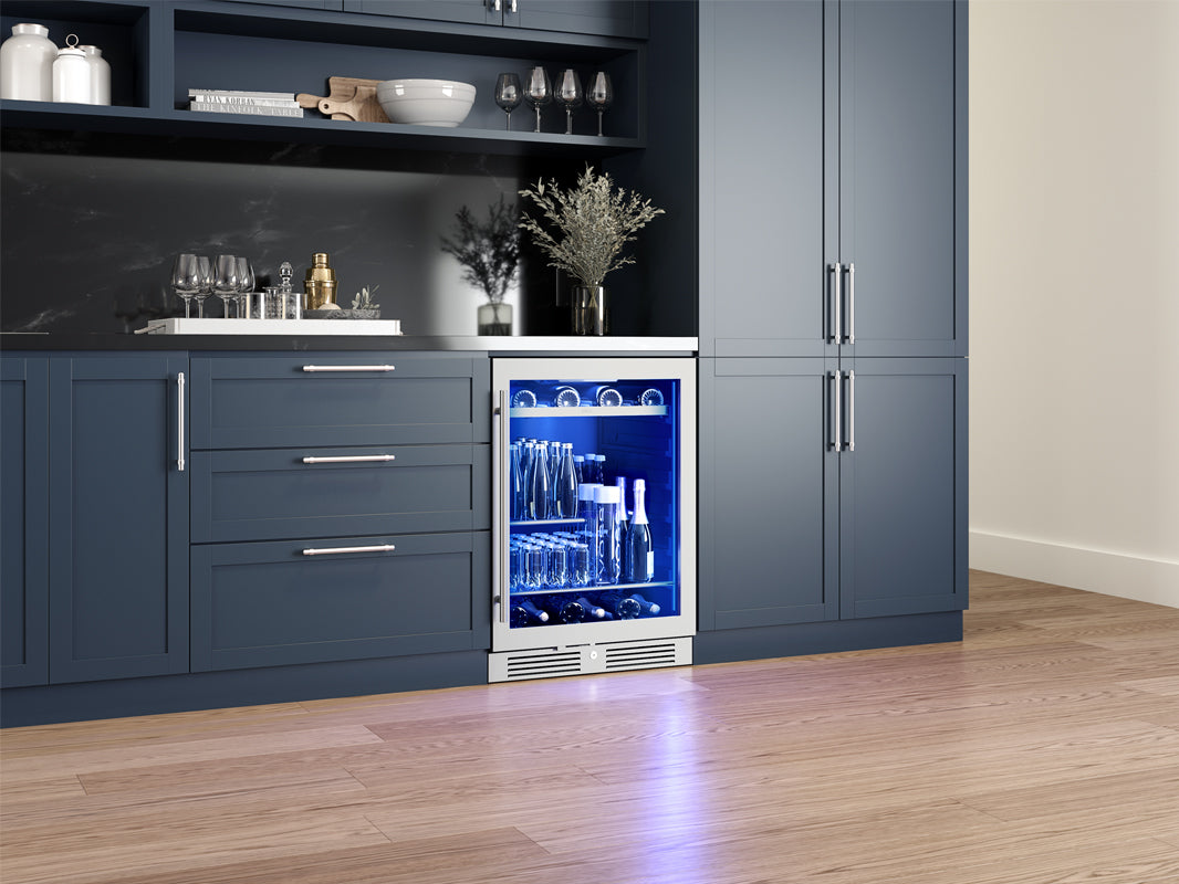 Zephyr Presrv Bev Cooler 24" Reversible Door Single Zone