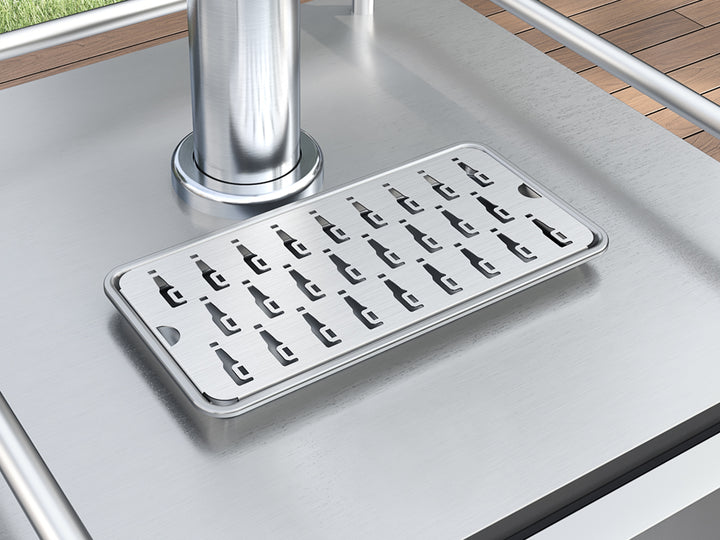 Zephyr Presrv Outdoor Kegerator And Beverage Cooler 24in Under Cabinet SSGlass Reverse Door 1 Zone