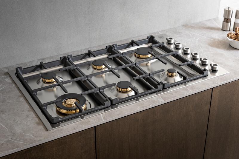 Bertazzoni Professional Series Drop-In Gas Cooktop 6 Brass Burners 36"