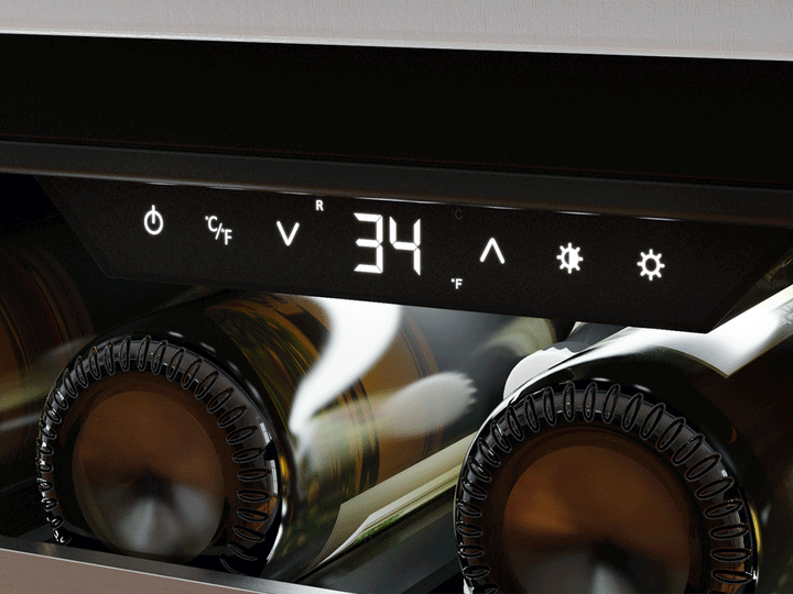 Zephyr Presrv Pro Beverage Cooler 24in Under Cabinet SSGlass Reverse Door 1 Zone